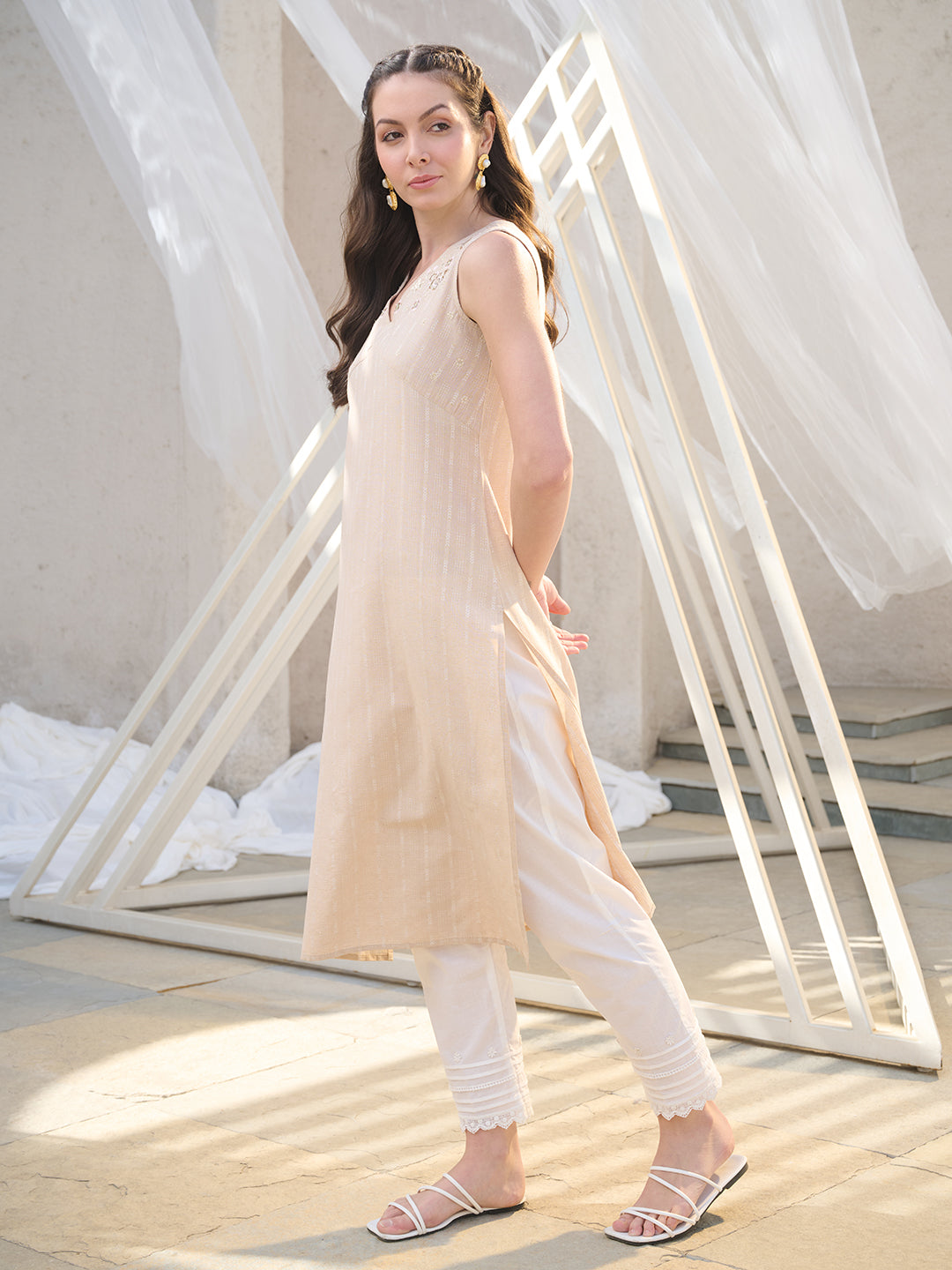 Beige-Cotton-Blend-Solid-Straight-Kurta-ONLY