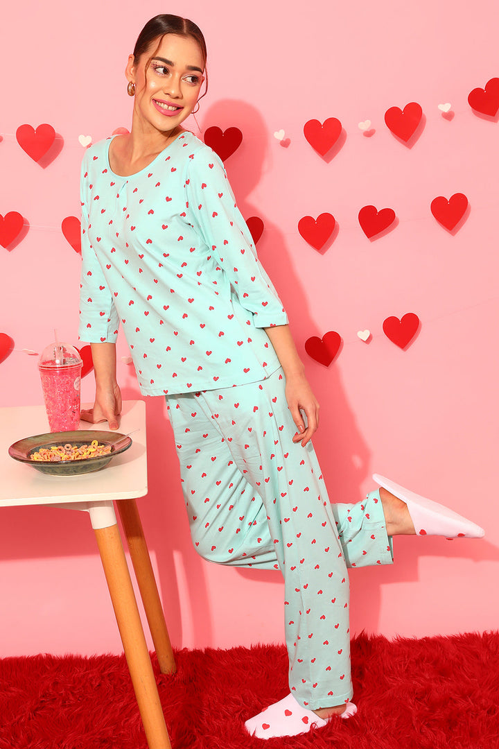 Baby-Blue-Cotton-Heart-Print-Top-&-Pyjama-Set