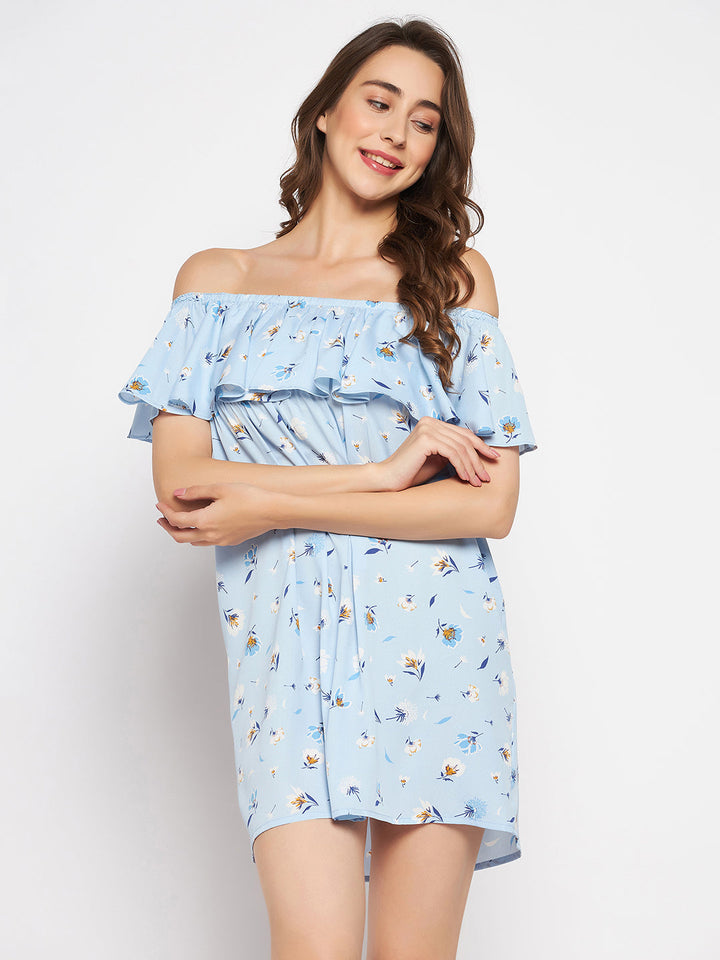 Baby-Blue-Crepe-Pretty-Florals-Resortwear-Bardot-Dress