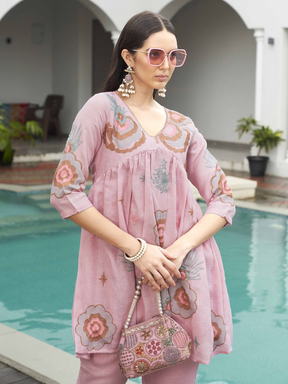 Baby-Pink-Linen-Embroidered-Co-Ord-Set