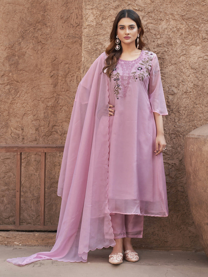 Baby-Pink-Organza-Embroidered-A-Line-3-Piece-Kurta-Set