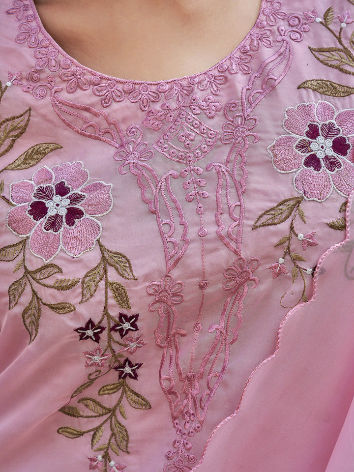 Baby-Pink-Organza-Embroidered-A-Line-3-Piece-Kurta-Set