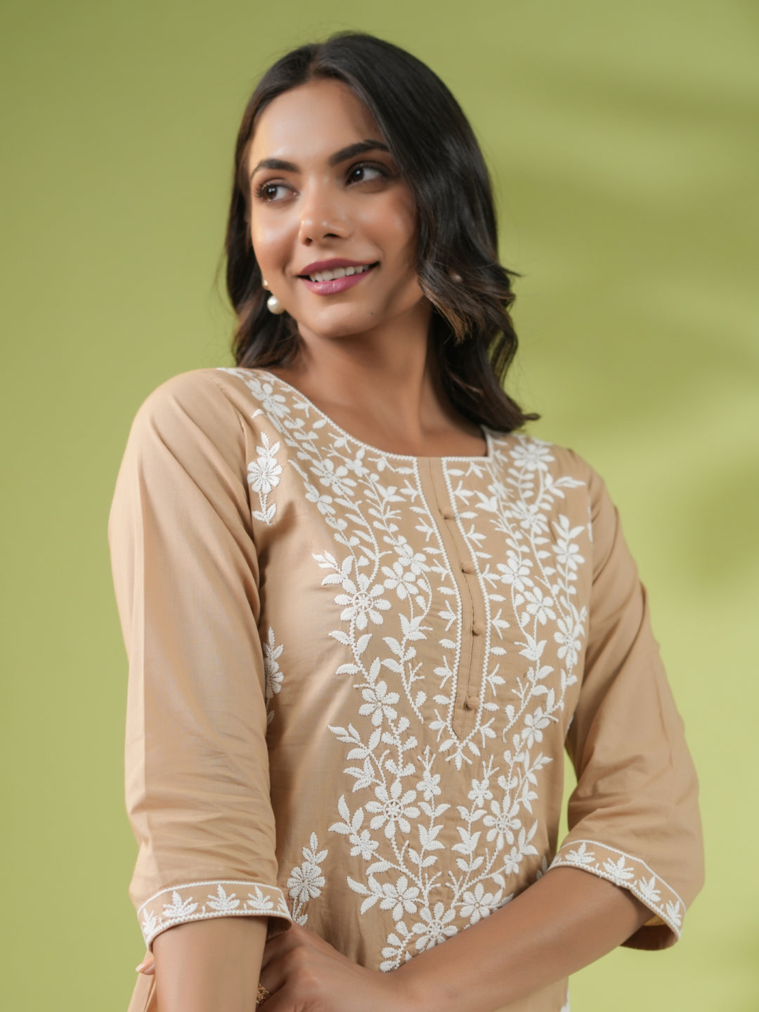 Beige-Cambric-Embroidered-Straight-Tunic