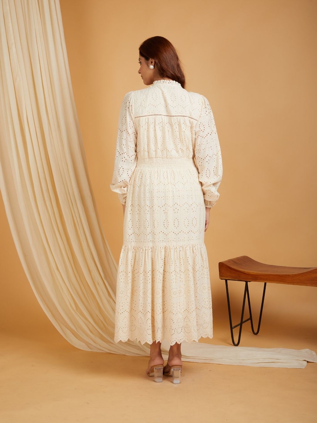 Beige-Cotton-Broadries-Maxi-Dress