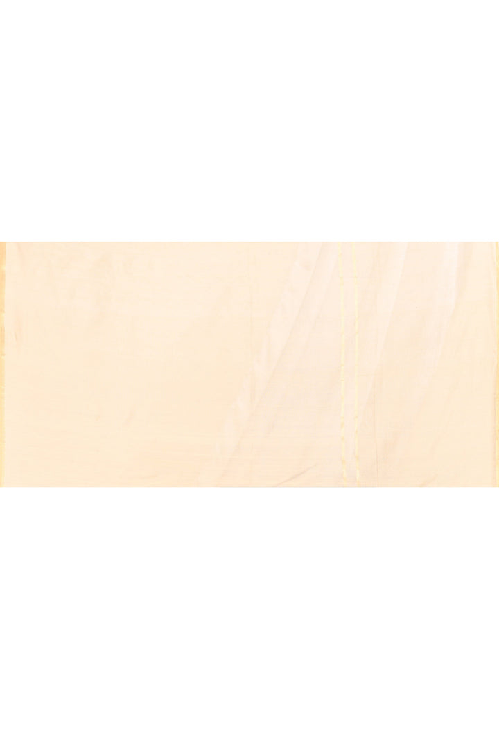 Beige-Maheshwari-Tissue-Saree-With-Golden-Stripes-Pallu