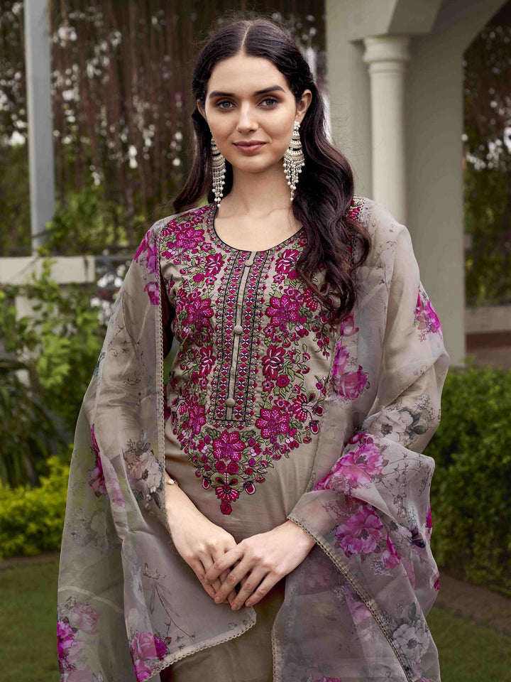 Beige-Cotton-Blend-Embroidered-Kurta-Set