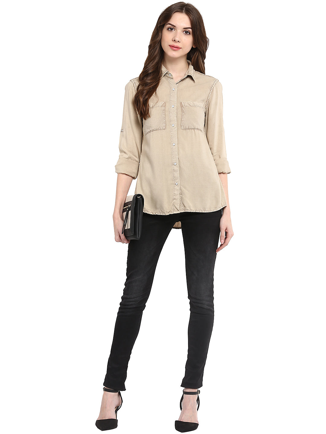 Beige-Rayon-Acid-Wash-Shirt