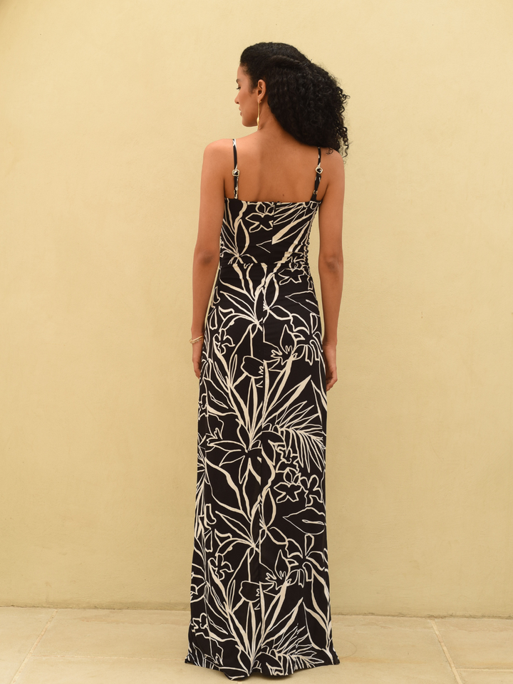 Black-And-White-Cotton-&-Rayon-Ebony-Tropic-Maxi-Dress