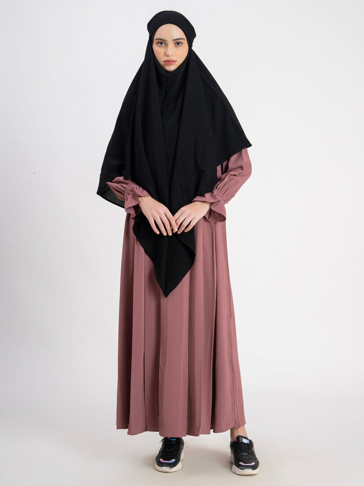 Black CYK Fabric Plain Khimar Only