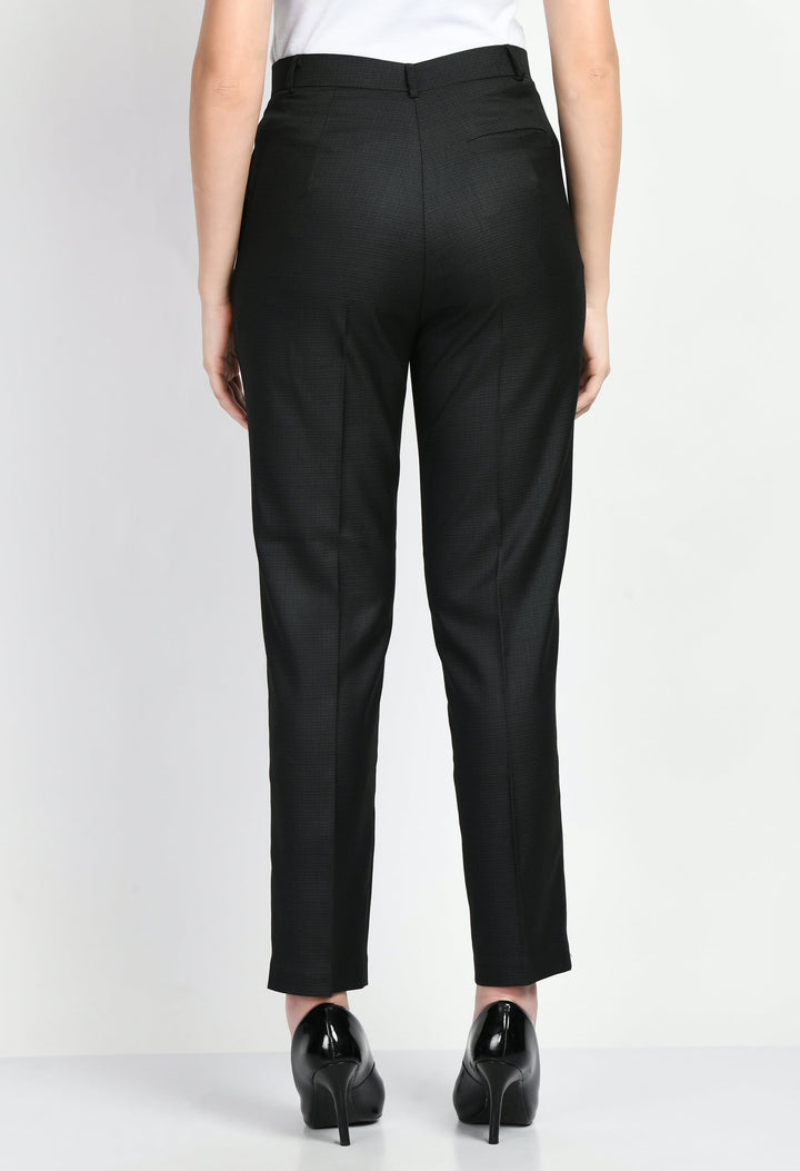 Black-Cotton-Blend-Brilliance-Checked-Straight-Trouser