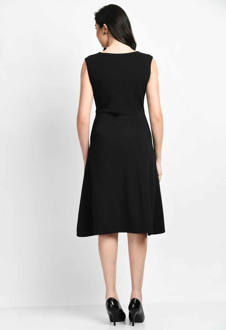 Black-Cotton-Blend-Pride-A-Line-Wrap-Dress