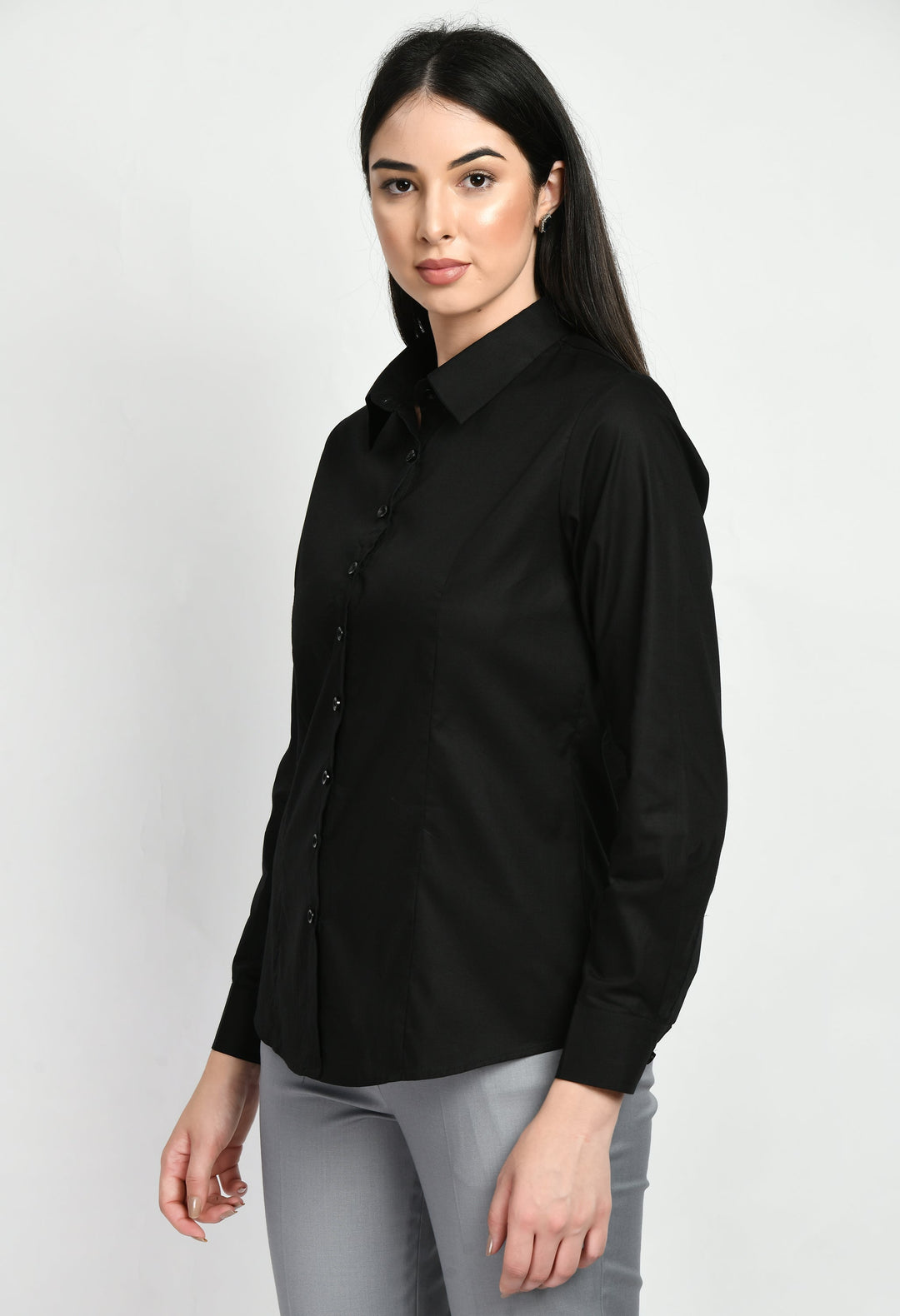 Black-Cotton-Charisma-Long-Sleeves-Formal-Shirt