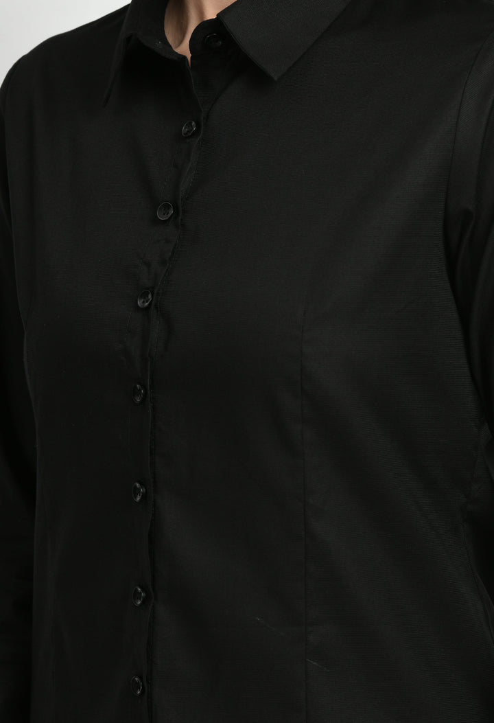 Black-Cotton-Charisma-Long-Sleeves-Formal-Shirt