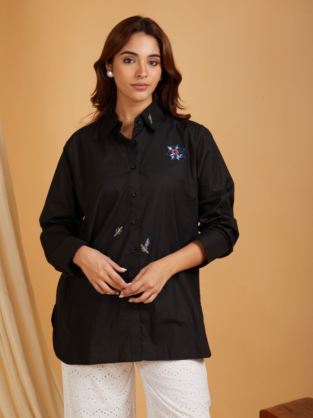 Black-Cotton-Embroidered-Shirt