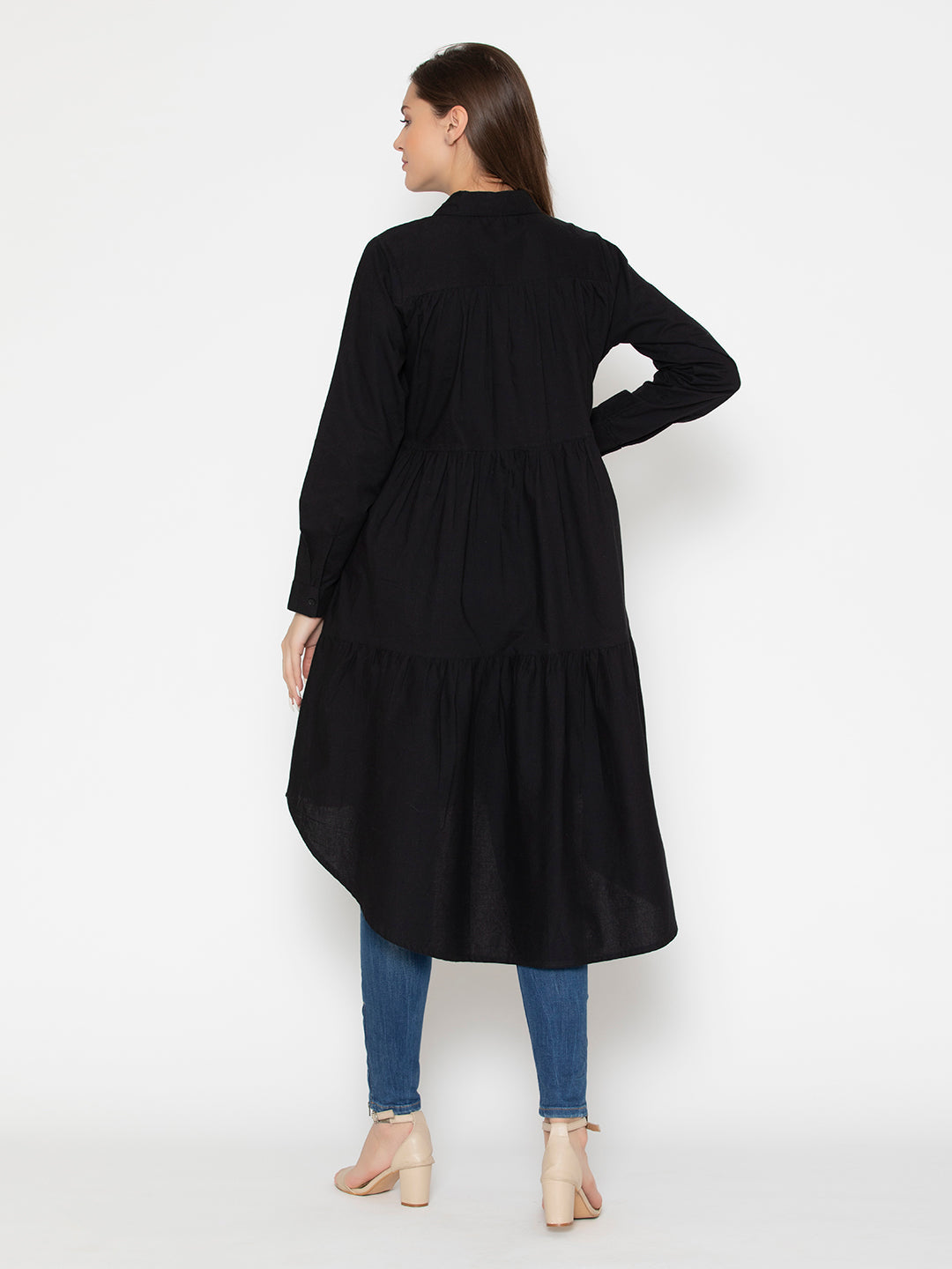 Black-Cotton-Eternal-Noble-Dotted-Dress