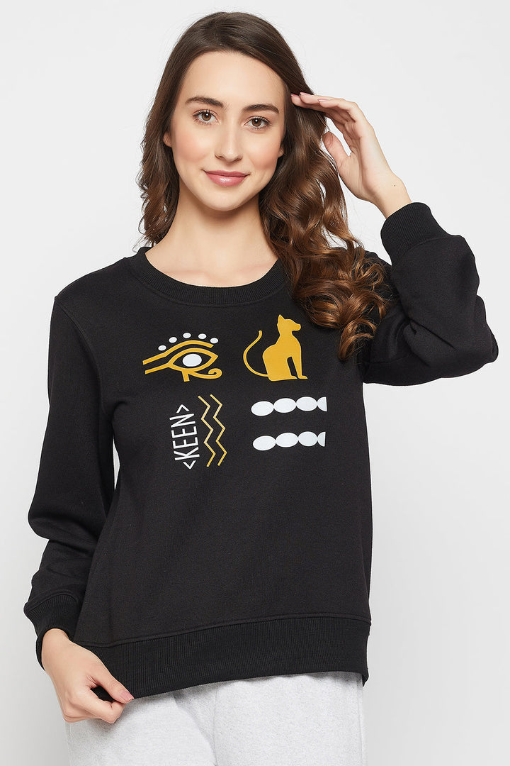 Black-Cotton-Graphic-Print-Sweatshirt