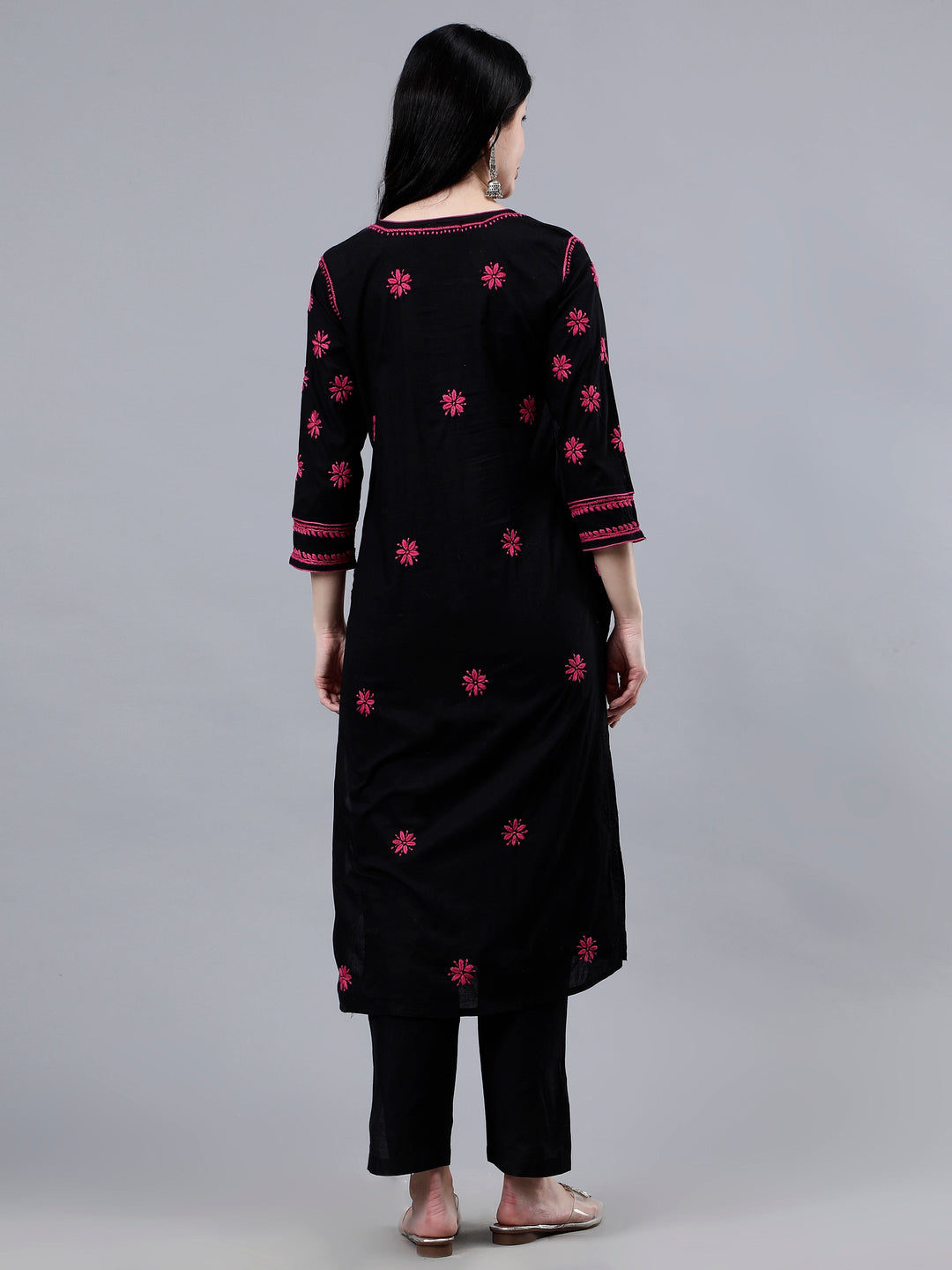 Black-Cotton-Hand-Embroidery-Chikankari-Kurti