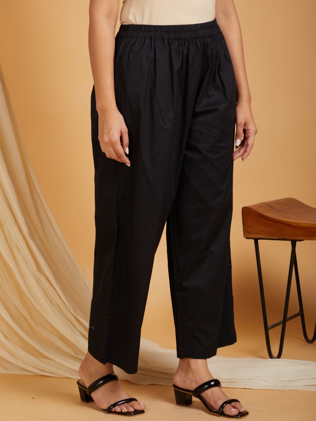 Black-Cotton-Poplin-Black-Button-Up-Co-ord-Set