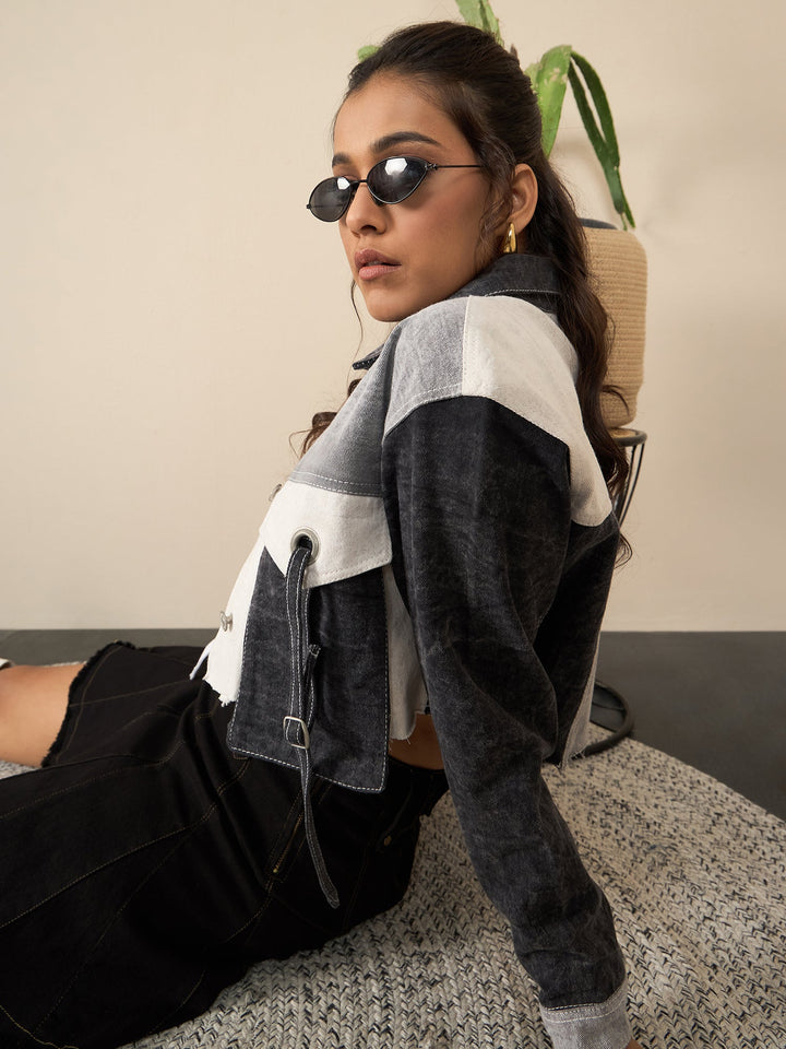 Black-Denim-Color-Blocking-Patchwork-Detail-Crop-Jacket