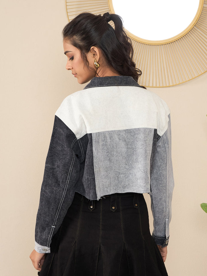 Black-Denim-Color-Blocking-Patchwork-Detail-Crop-Jacket