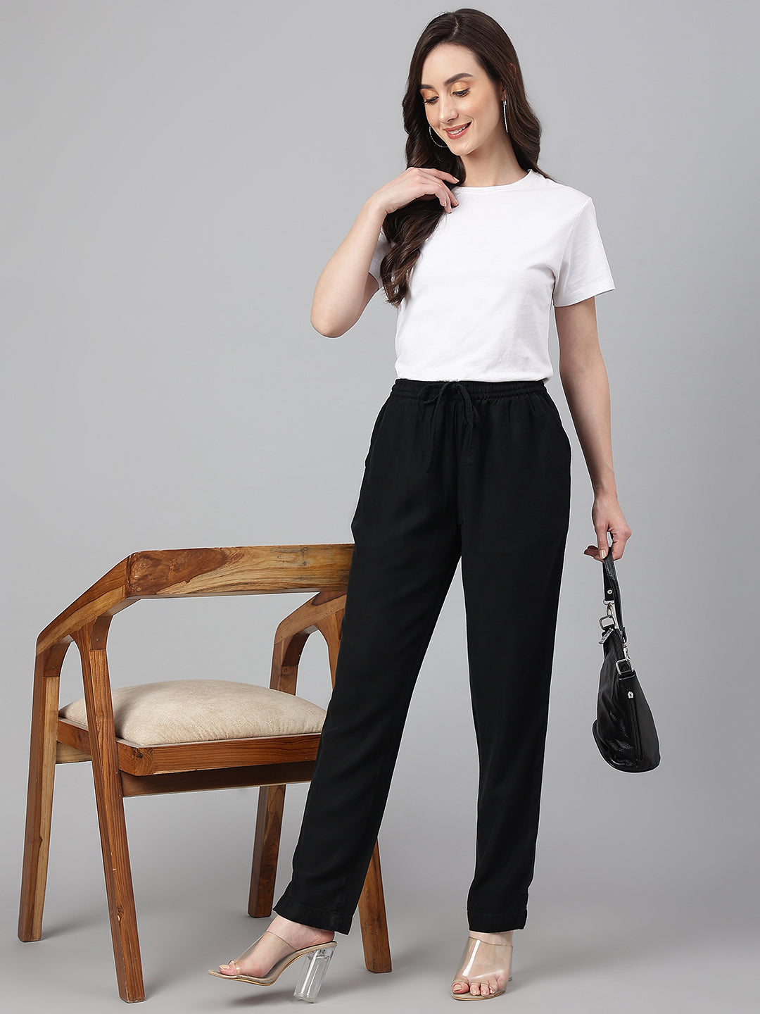 Black-Denim-Solid-Pant