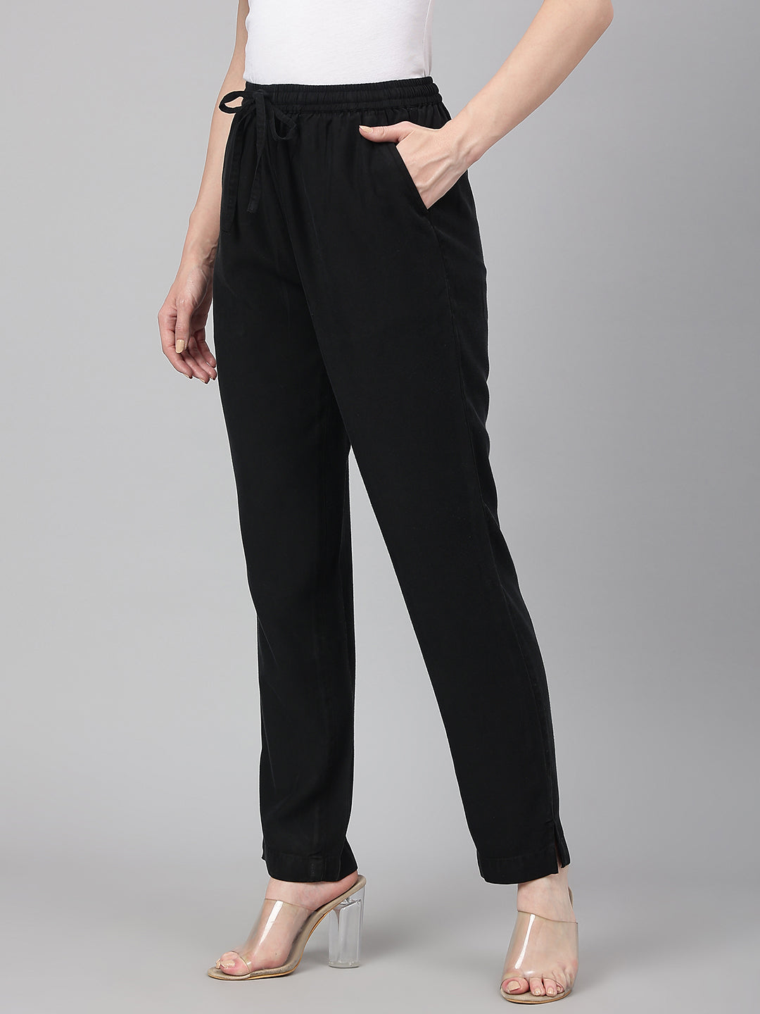 Black-Denim-Solid-Pant