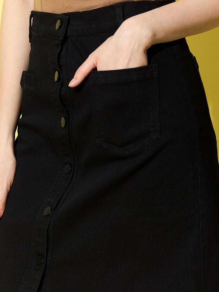 Black-Denim-Up-And-Down-Skirt