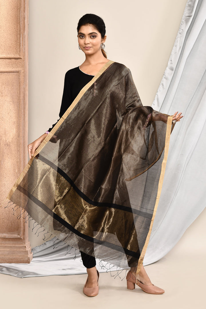 Black-Maheshwari-Dupatta