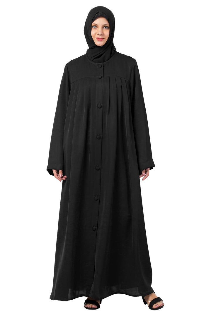 Black-Polyester-Button-Up-Abaya