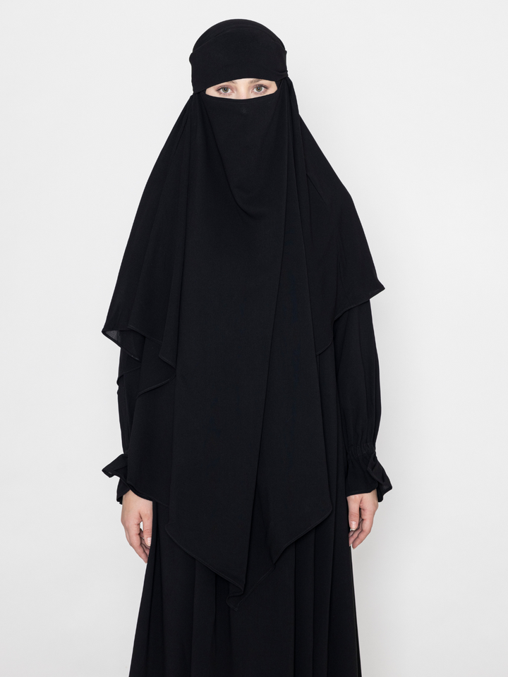 Black-Polyester-Front-Pleated-Crickeled-Abaya