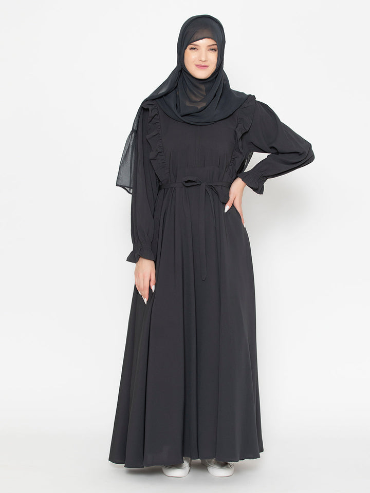 Black-Polyester-Nida-Divine-Iris-Minimalistic-Abaya