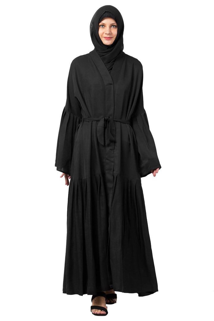 Black-Polyester-Noble-Stylized-Harmony-Abaya