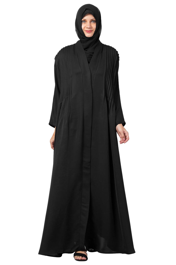 Black-Polyester-Pintuck-Abaya