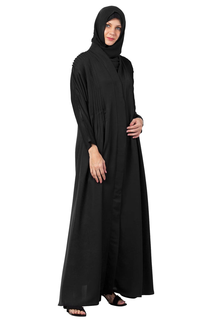 Black-Polyester-Pintuck-Abaya