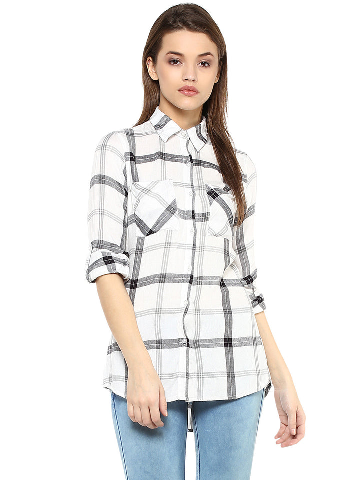 Black-And-White-Rayon-Check-Shirt