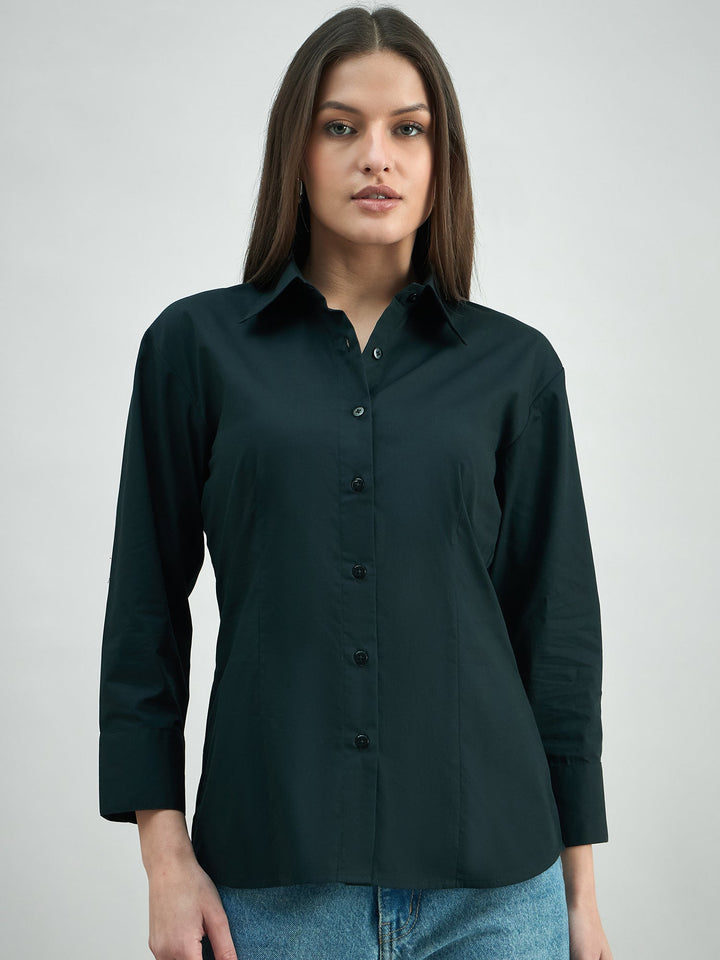 Black-Cotton-Classic-Button-Down-Poplin-Shirt