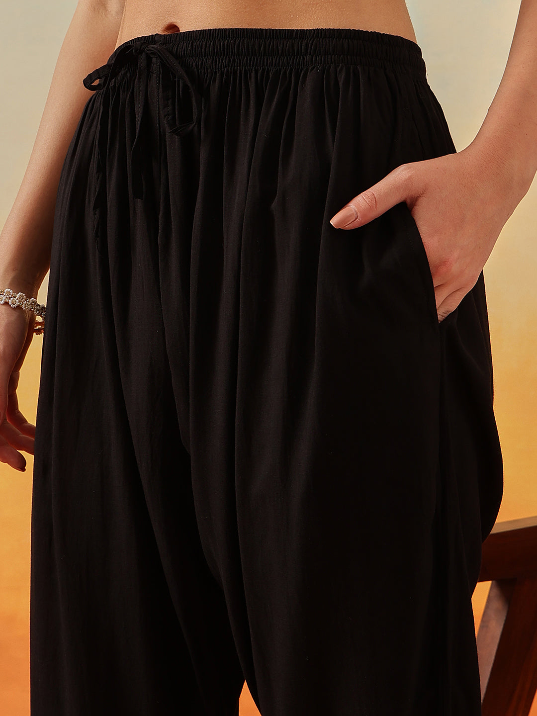 Black-&-Green-Modal-Straight-2-Piece-Kurta-Sets