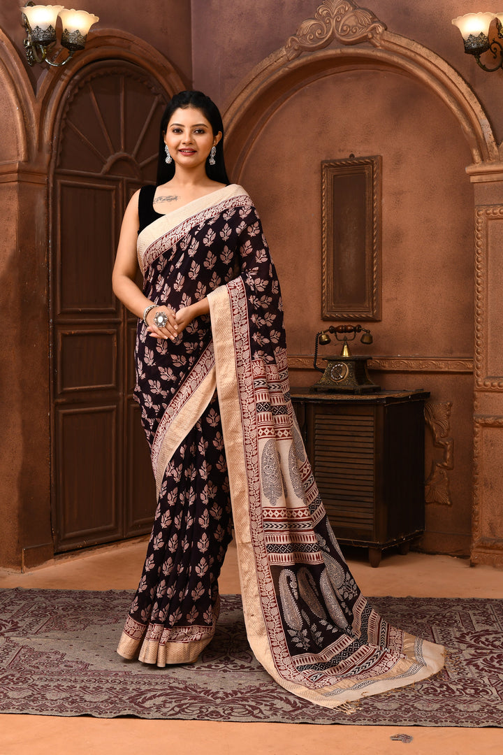 Black-Maheshwari-Cross-Border-Bagh-Print-Saree