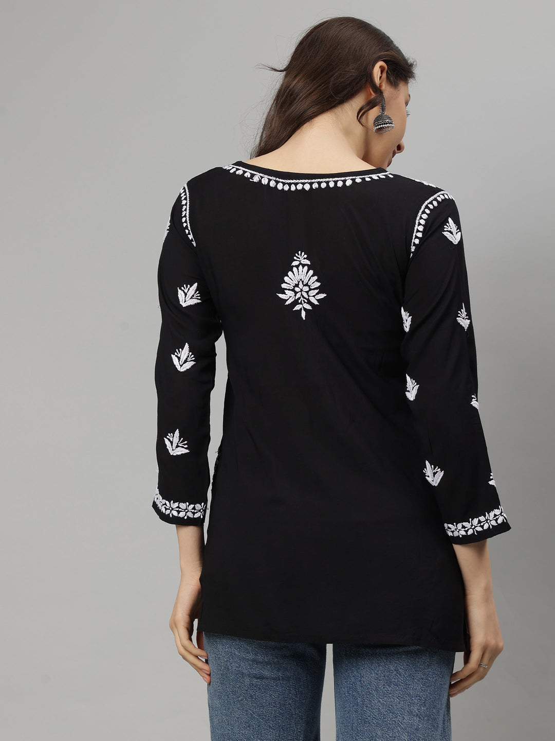 Black-Modal-Lucknowi-Chikankari-Tunic-ONLY