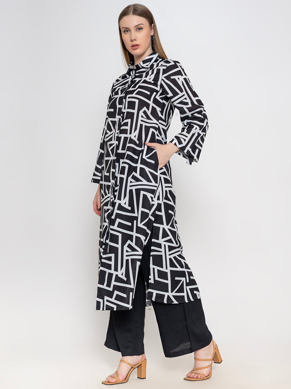 Black-Poly-Rayon-Co-Ord-Set