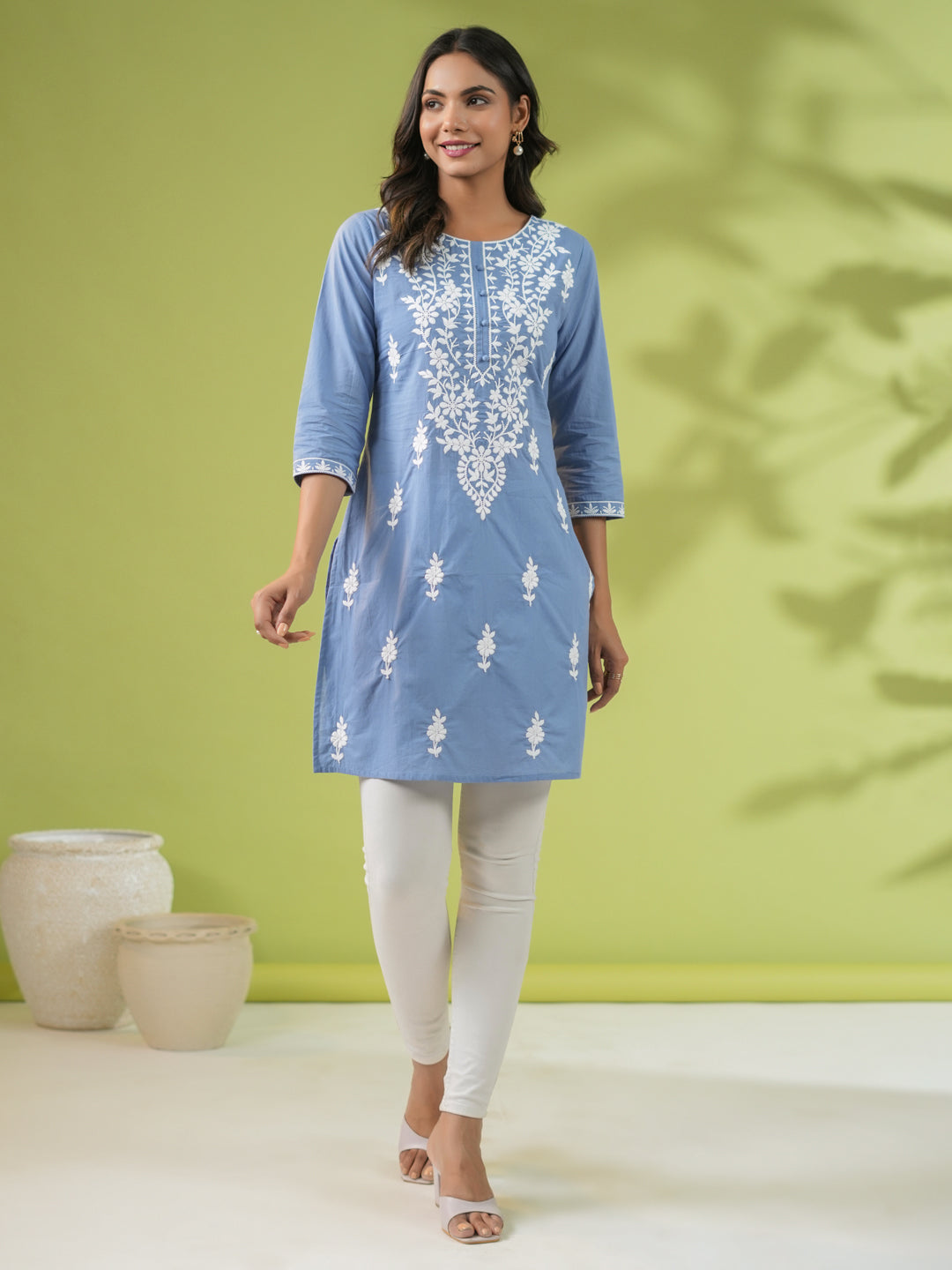 Blue-Cambric-Embroidered-Straight-Tunic