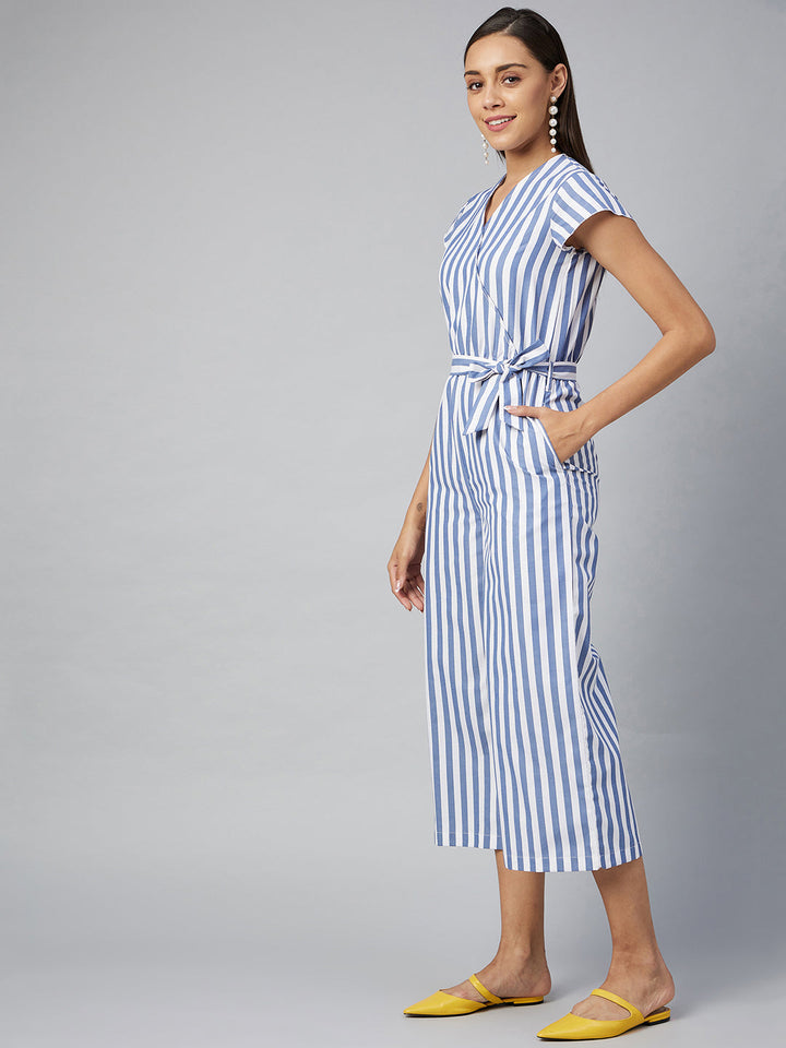 Blue-Cotton-Blend-Stripe-Jumpsuit