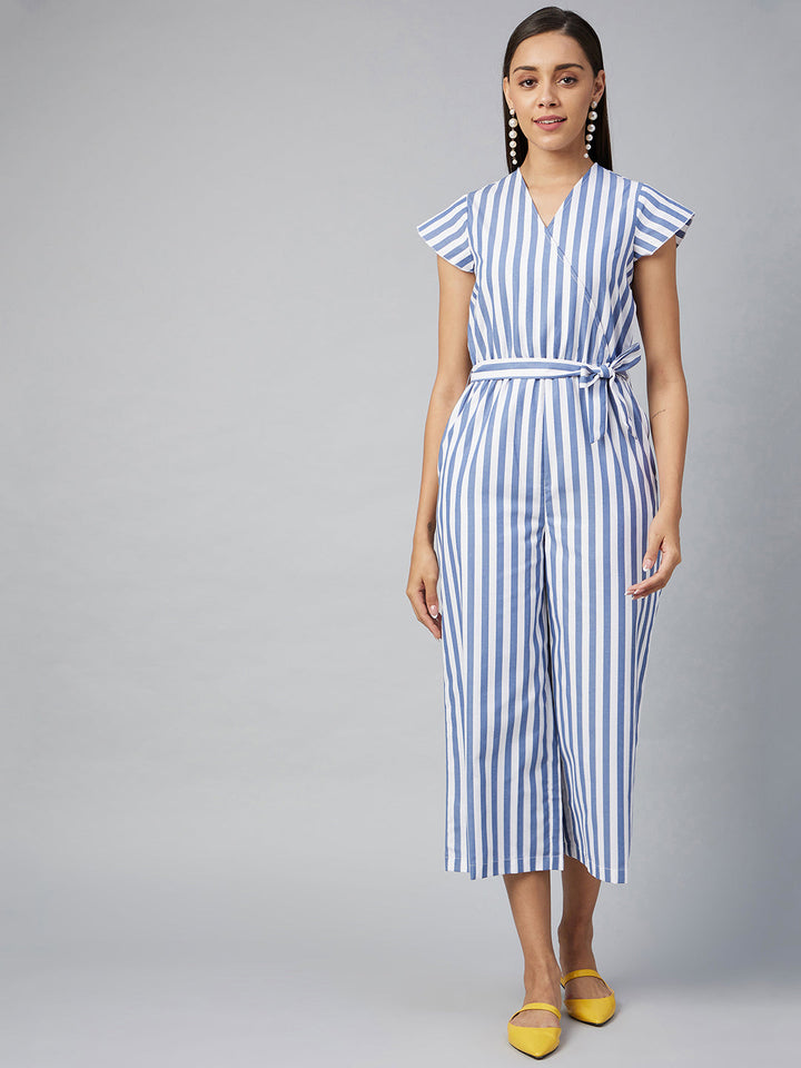 Blue-Cotton-Blend-Stripe-Jumpsuit