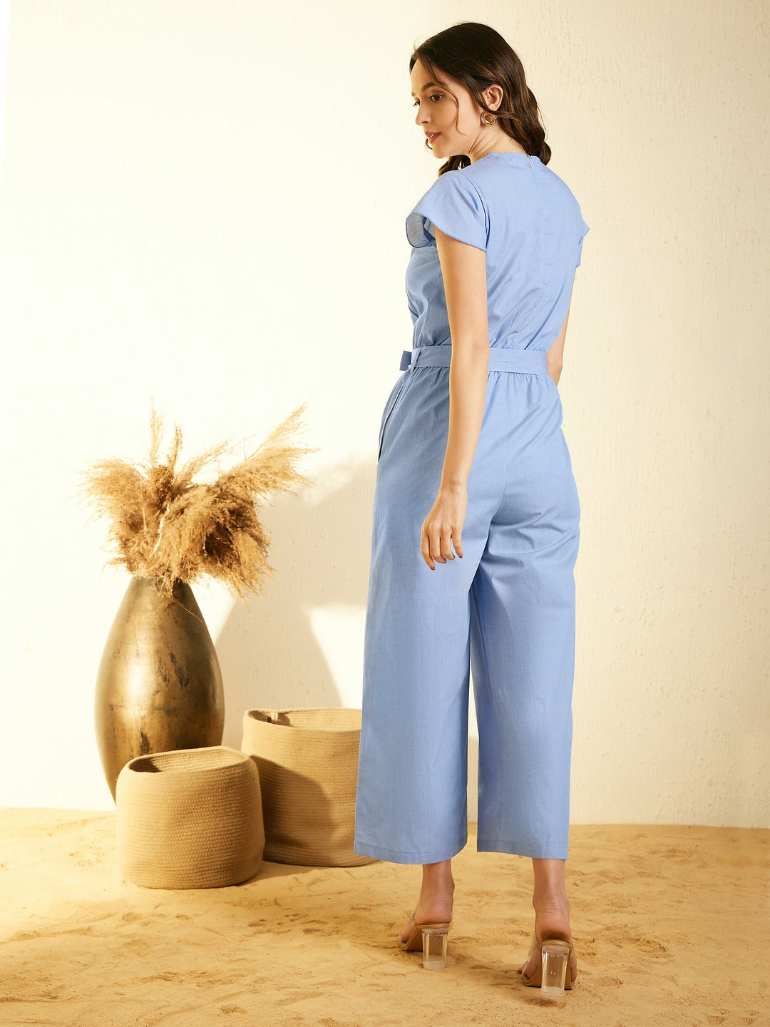 Blue-Cotton-Chambray-Solid-Jumpsuit