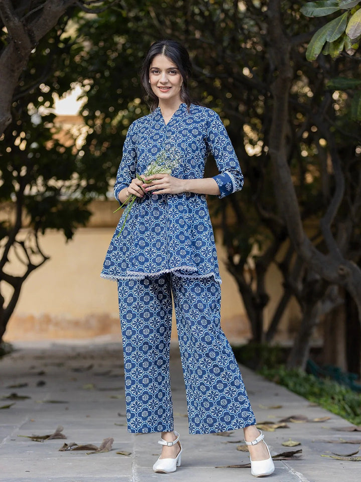 Blue-Cotton-Printed-Co-Ord-Set