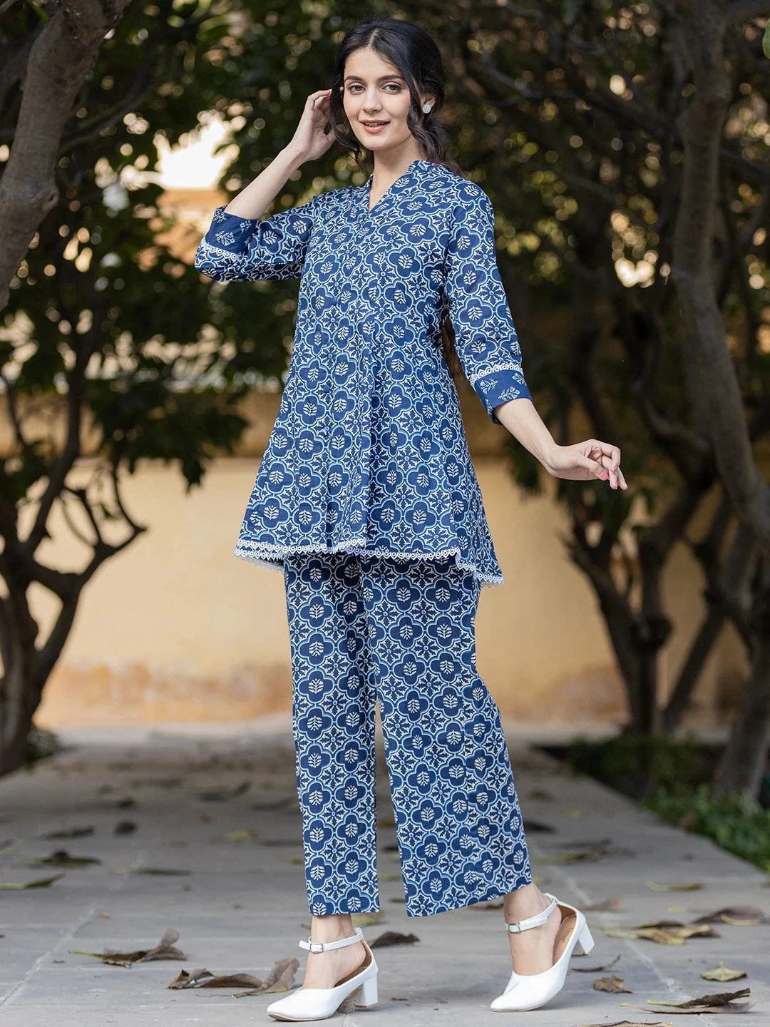 Blue-Cotton-Printed-Co-Ord-Set