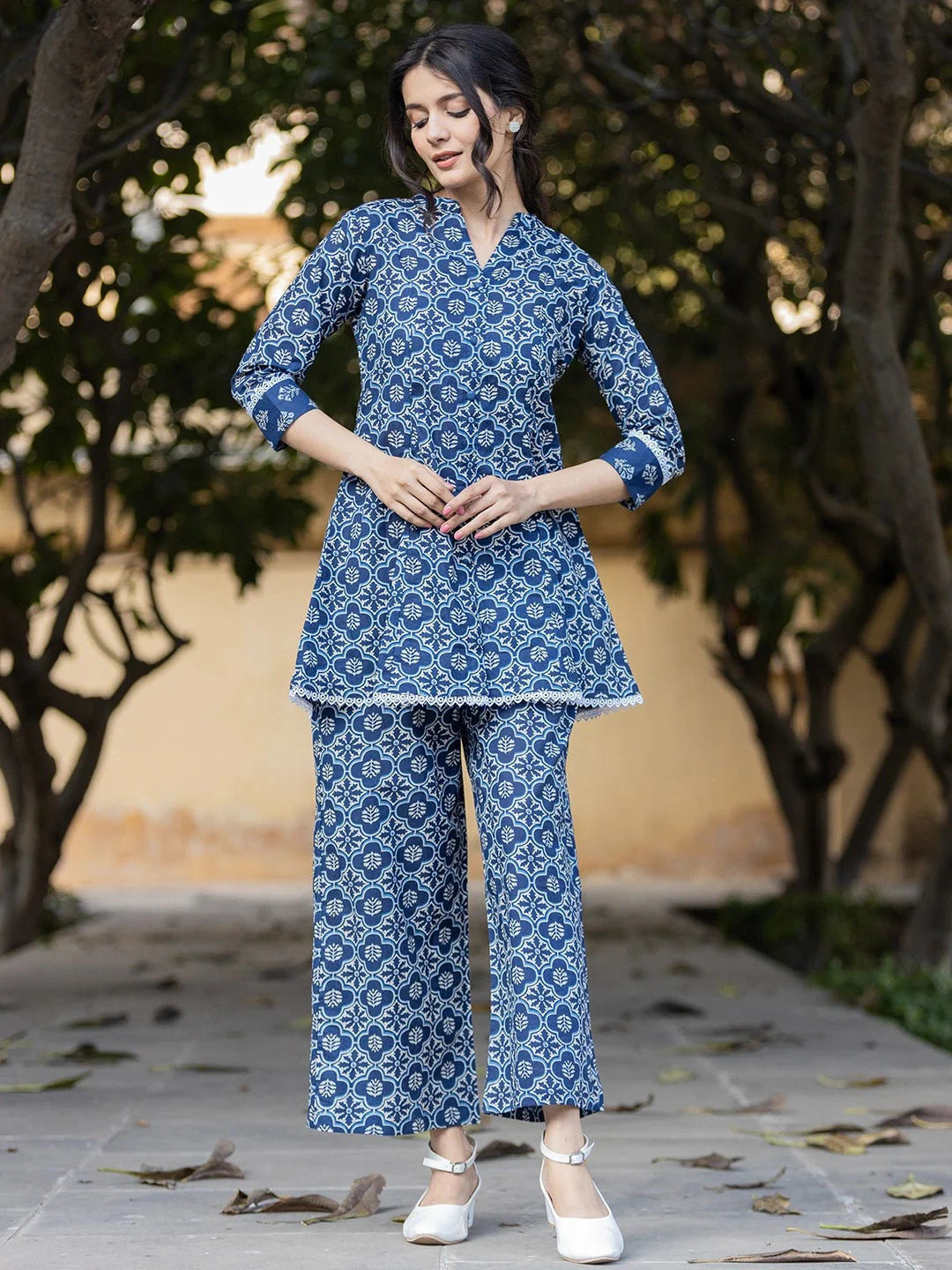 Blue-Cotton-Printed-Co-Ord-Set