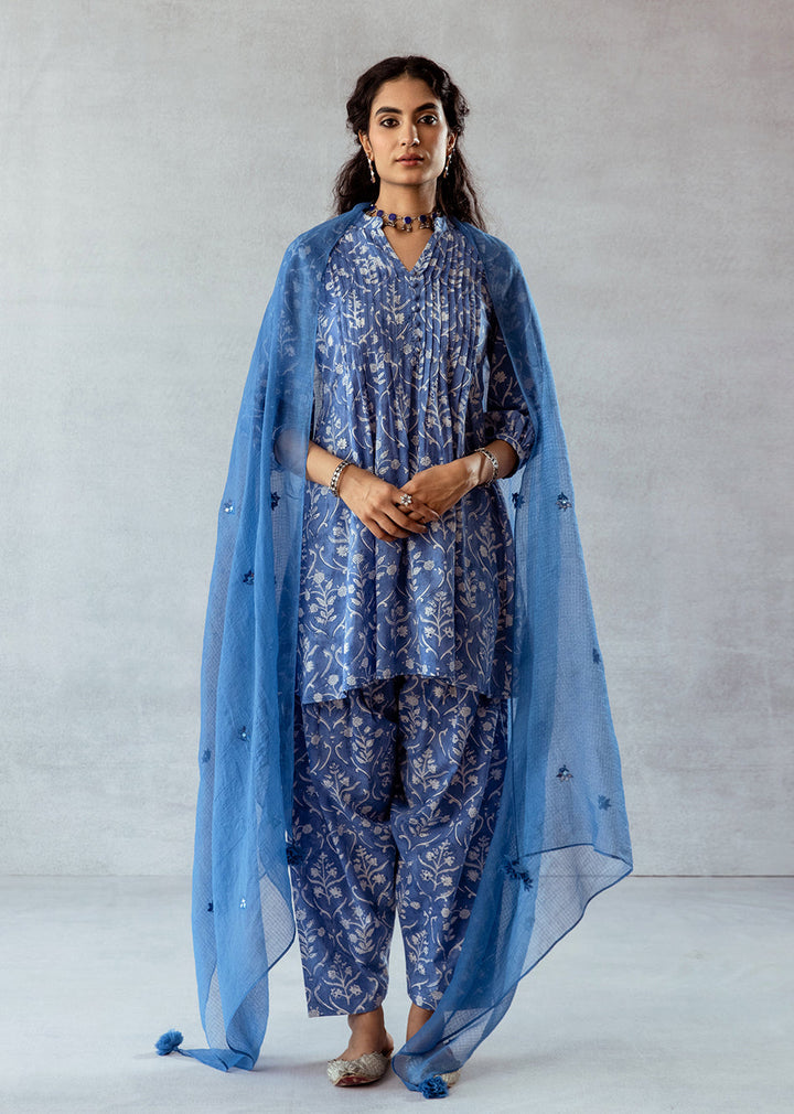 Blue-Cotton-Embroidered-3-Piece-Kurta-Set