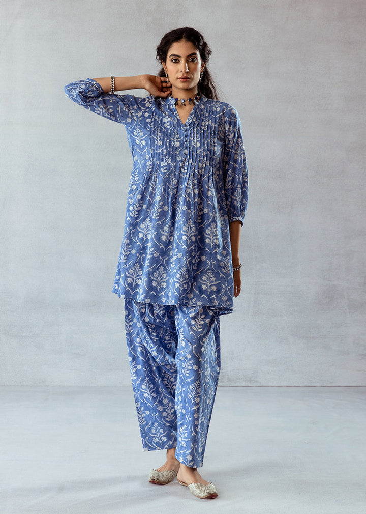 Blue-Cotton-Embroidered-3-Piece-Kurta-Set