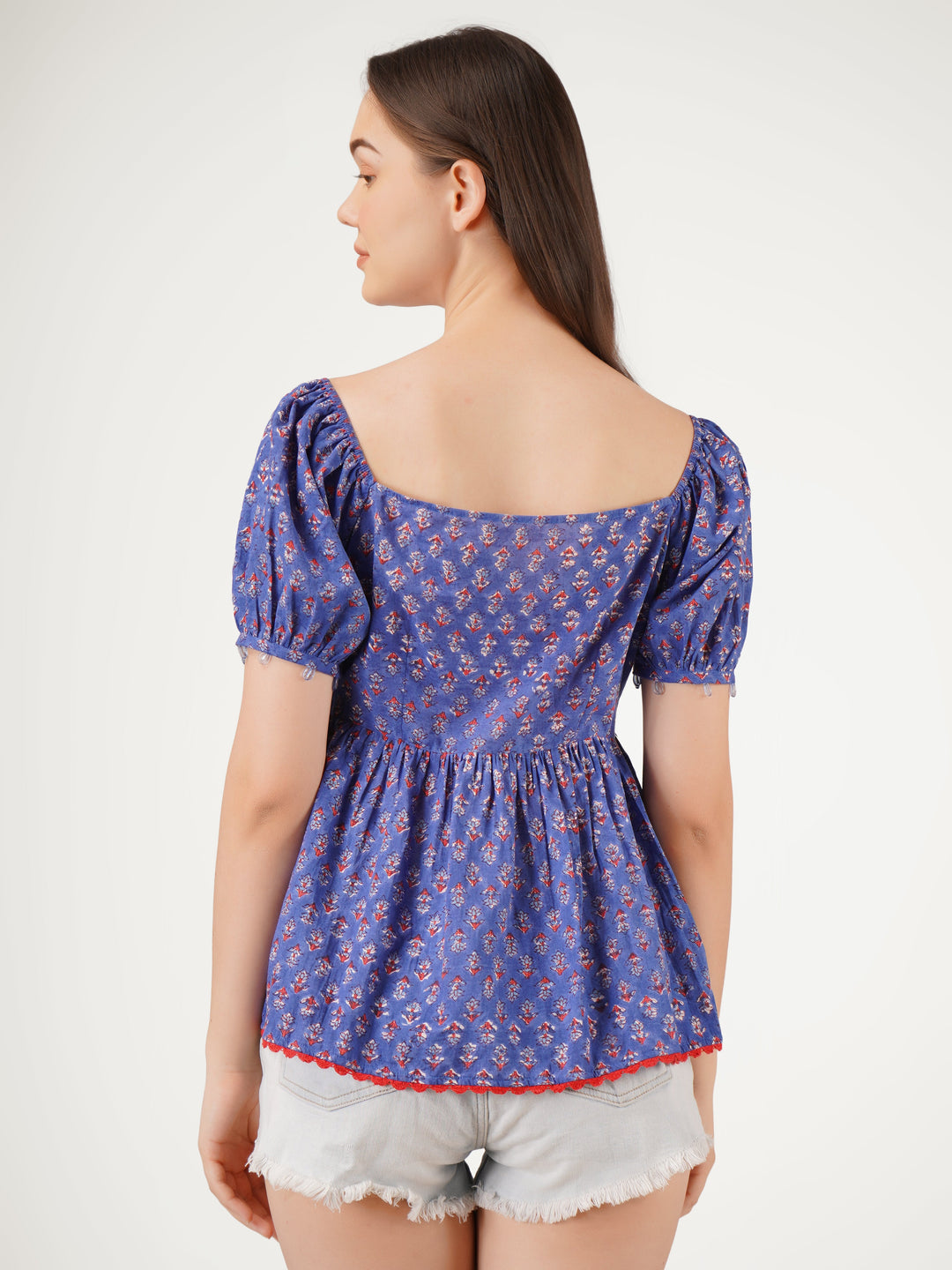 Blue-Cotton-Lace-Embellishments-Printed-Top